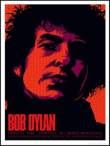 Poster collecting : bob dylan - Mesker Amphitheater, Evansville, IN 2008 TOUR - CARTEL CONCIERTO 30X40